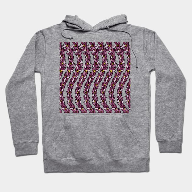 Purple Vines | Botanical Pattern Hoodie by HLeslie Design